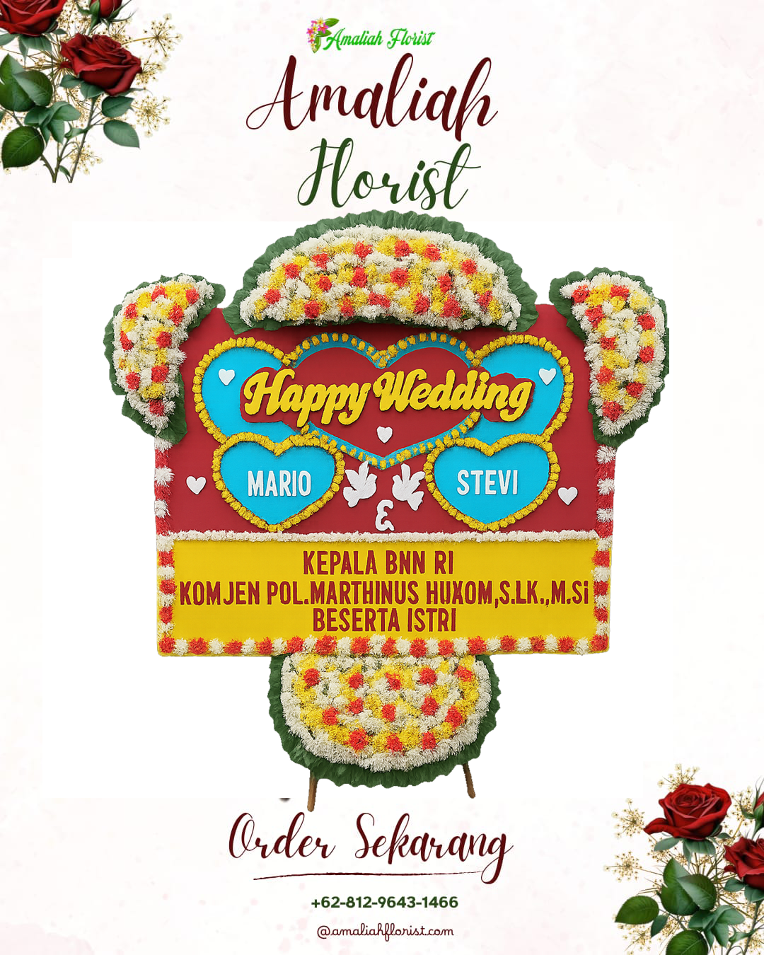 Papan Bunga Pernikahan Simokerto